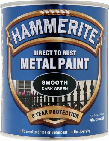 Боя за метал Hammerite 0.75 л зелен гланц - Бои за метал