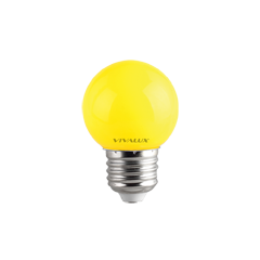 LED крушка Vivalux G45 1W E27 жълта - Лед крушки е27