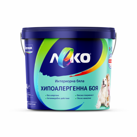 Хипоалергенна боя Леко 3 л - Интериорни бои