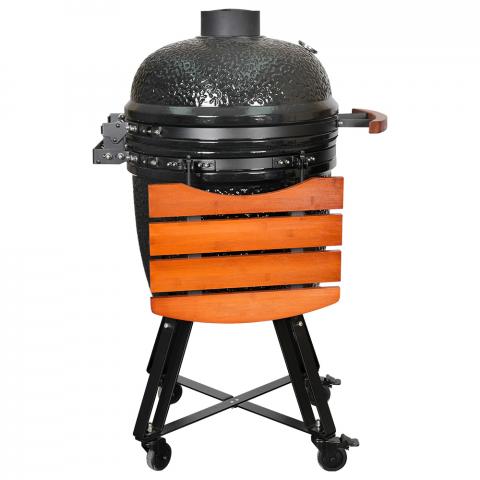 Барбекю Kamado 130x73x122 см черно, снимка 3 - Керамични грилове Кamado
