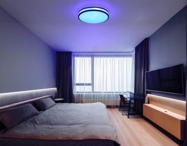 LED плафон 18W 1900lm, смяна на цветната температура 2700-6000K+RGB, снимка 7 - Плафони