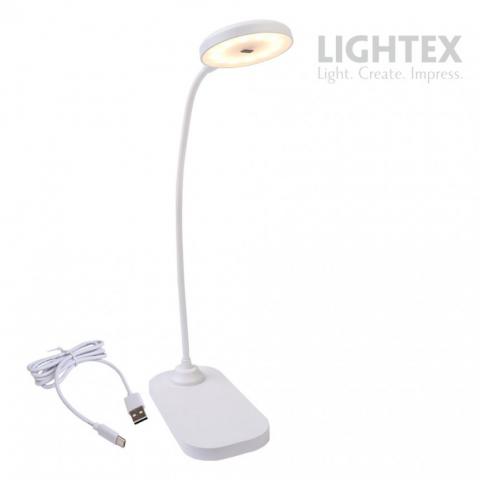 LED работна лампа Lightex Sigma R DC5V 3W бяла, снимка 5 - Лампи за бюро