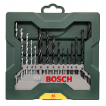 Комплект свредла микс X-Line Bosch 15 бр.