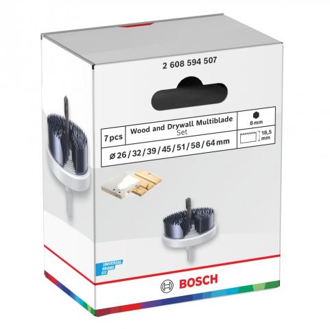 Комплект боркорони Bosch за дърво 18.5 мм 7 части, снимка 3 - Боркорони за дърво