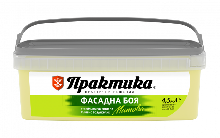 Фасадна боя Практика 4.5 кг иглика - Фасадни бои