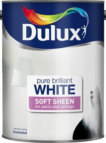 Интериорна боя DuluxSatin 5 л брилянтно бяла - Интериорни бои