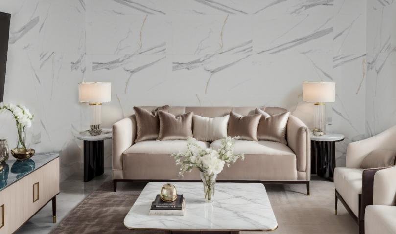 SPC Стенен Панел Calacatta White 120x60, снимка 2 - SPC пана