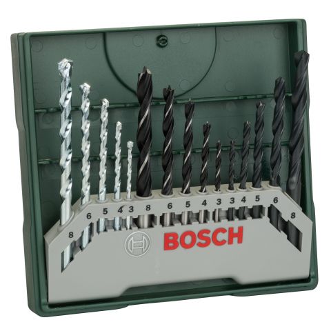 Комплект свредла микс X-Line Bosch 15 бр., снимка 2 - Комплекти консумативи