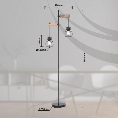 Стояща лампа Mina 2xE27 40 W, снимка 2 - Пендели