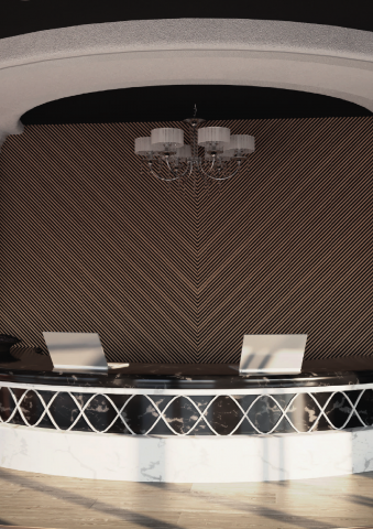 Линеен панел SLAT WALL ROYAL 2600x120x12 мм, снимка 3 - PVC панели