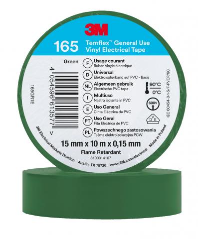 Изолирбанд 3М Temflex 165 15 мм x 10 м зелен - Изолирбанд