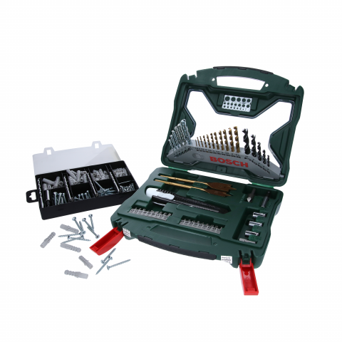 Комплект консумативи 50 части X-Line Bosch + комплект за закрепване 163 части - Комплекти консумативи