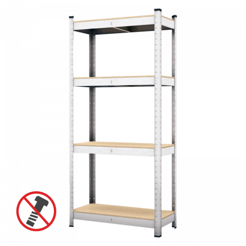 Стелаж De'Home Heavy 168х160х60 см 4х300 кг поцинкован - Метални стелажи