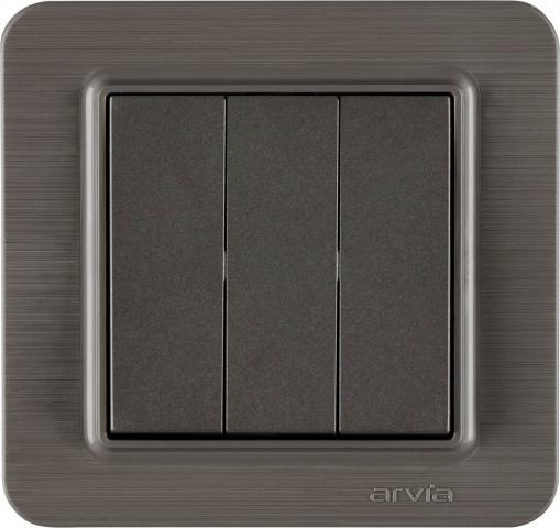 Lavin антрацит ключ троен 250V 10A - Ключове и контакти