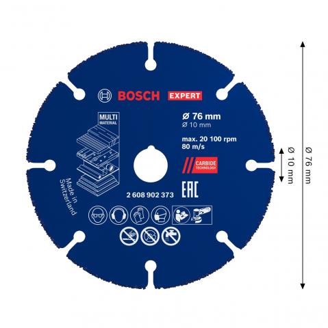 Карбиден диск Bosch Expert MM 76х10 мм, снимка 3 - Дискове за други материали