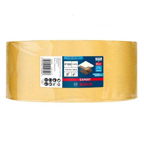 Шкурка хартия Bosch 115 мм x 50 м EXPERT К180, снимка 3 - Шкурка на метър