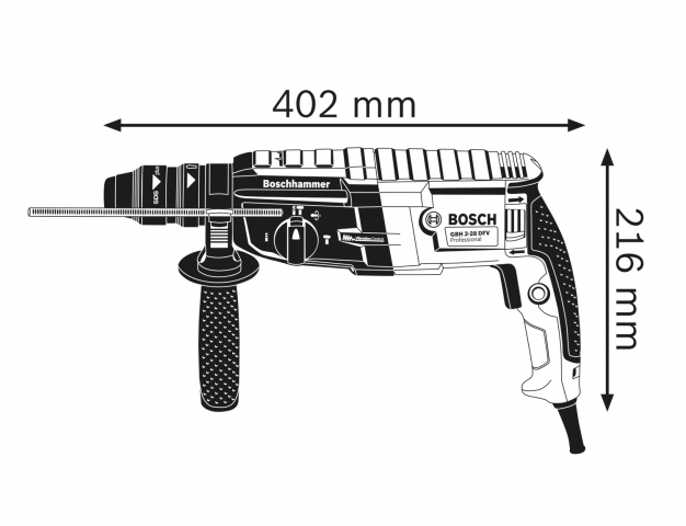 Перфоратор Bosch Blue GBH 2-28, снимка 5 - Електроинструменти