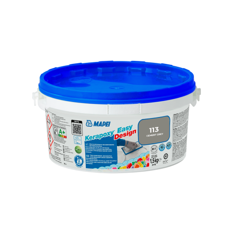 Епоксидна фуга Mapei Kerapoxy Easy Design 113 Циментово сив, 1.5 кг - Фугиращи смеси