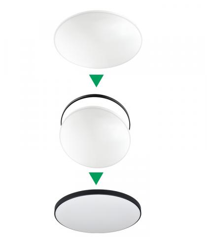 LED плафон Saturn 32W 2880 lm IP44 ф380 с два ринга, снимка 5 - Лампи за баня