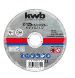 Диск за рязане на метал и инокс KWB ф125 х 1 мм