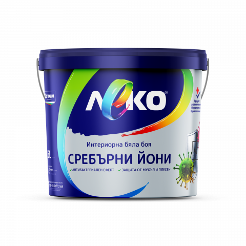 Интериорна боя Леко със сребърни йони 3 л бяла - Интериорни бои
