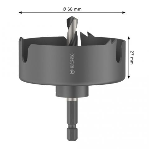 Боркорона Bosch WD 68 мм, снимка 2 - Боркорони за дърво