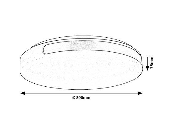 LED плафон Danuta2 ф390 24W 1700 lm 4000K, снимка 3 - Плафони