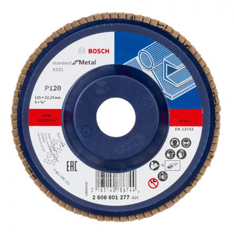 Ламелен диск Bosch X431 прав ф125 G120 - Ламелни дискове за шлайфане