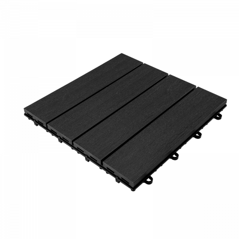 Декинг WPC плочкa PREMIUM 30х30x2,8cm, Графит - Декинг