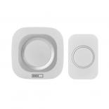 Безжичен звънец, 110dB, IP44, обхват до 150 м, бял, Emos