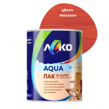 Лак за дърво Леко Aqua 0.6 л махагон