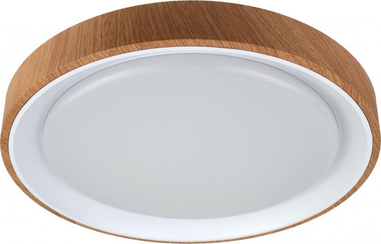 LED плафон Vida ф480 мм 24W 1920 lm 4000K, бял/дърво - Плафони