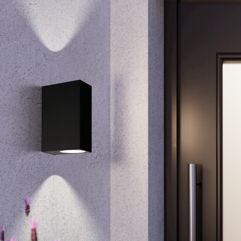 Фасаден аплик Scogliera-E 2хGU10 черен, снимка 2 - Градински лампи
