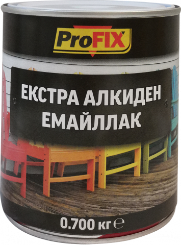 Алкиден емайллак Profix 0.7 кг черен - Бои за метал