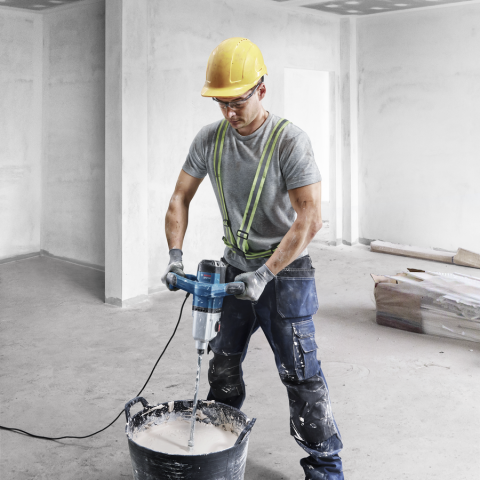 Строителен миксер Bosch Blue GRW 140, снимка 4 - Миксери за бои и разтвори