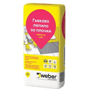 Гъвкаво лепило за гранитогрес Webercol Грес - Лепила за плочки
