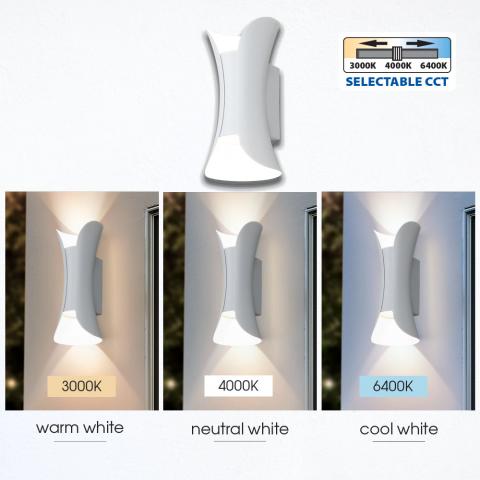 LED фасаден аплик Vivalux Boston 10W 230V IP65 бял, снимка 10 - Градински лампи
