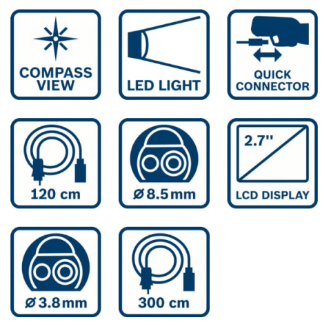 Инспекционна камера GIC 120 Bosch Blue, снимка 2 - Електроинструменти