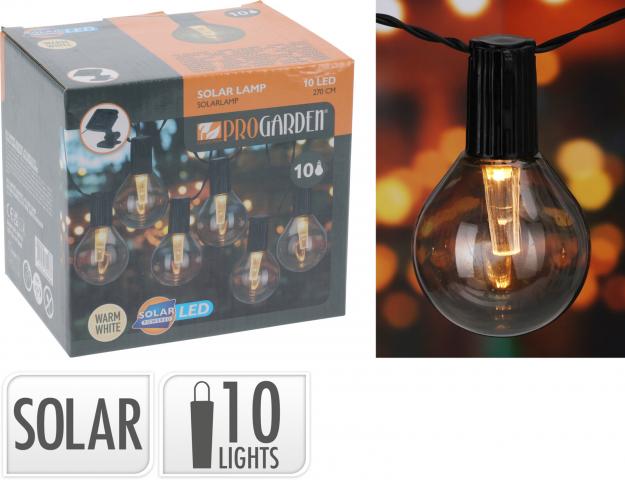 LED парти крушки опушен балон 10 бр. - Соларни лампи