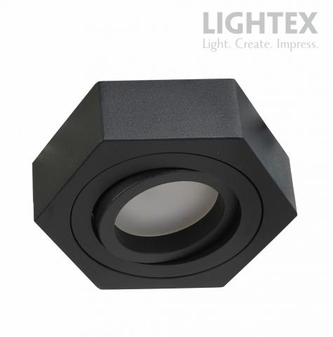 Луна Lightex Nano за вграждане 220V GU10 max 7W черна шестоъгълна - Луни