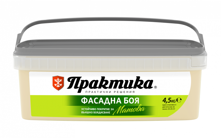 Фасадна боя Практика 4.5 кг папая - Фасадни бои