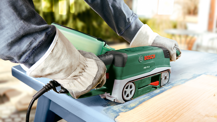 Лентов шлайф Bosch PBS75A, снимка 5 - Лентов шлайф