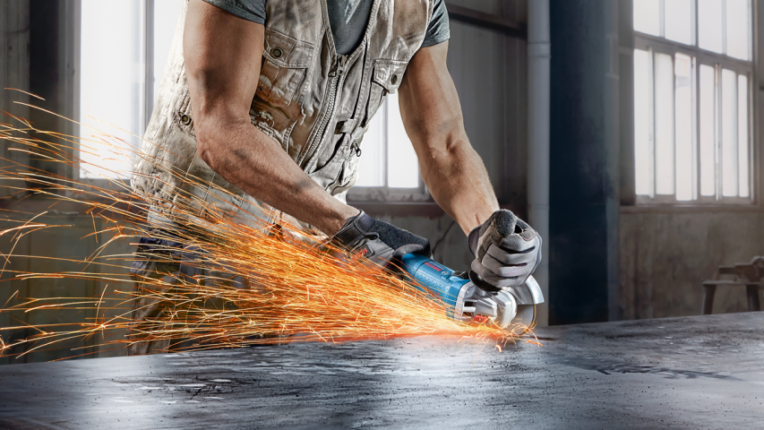 Ъглошлайф Bosch Blue GWS 880, снимка 5 - Ъглошлайфи 125мм