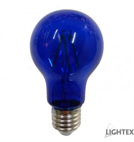LED крушка Lightex Filament 4W 120 lm E27 синя - Лед крушки е27
