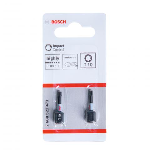 Комплект битове Impact Control T10 25 мм Bosch 2 бр. - Битове