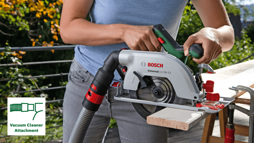 Акумулаторен ръчен циркуляр Bosch UniversalCirc 18V-53 Solo, снимка 5 - Акумулаторни ръчни циркуляри