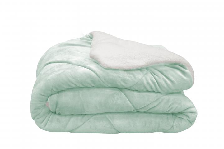 Завивка Easy Home Sherpa 160х220 см мента - Олекотени завивки