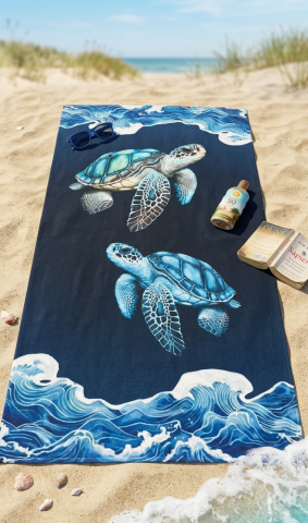 Плажна кърпа Turtle 80х160 см - Хавлии и халати