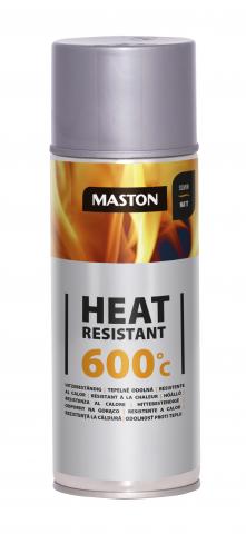 Спрей боя Maston +600°C 400мл, сребро - Бои за метал