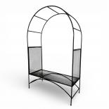 Градинска пейка с арка 245x150x60 см стомана